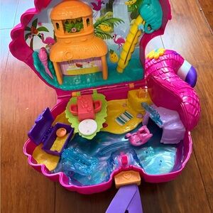 Polly Pocket Flamingo Party Playset Mattel Pink no doll